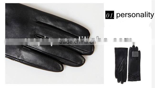red design fashionable leather gloves