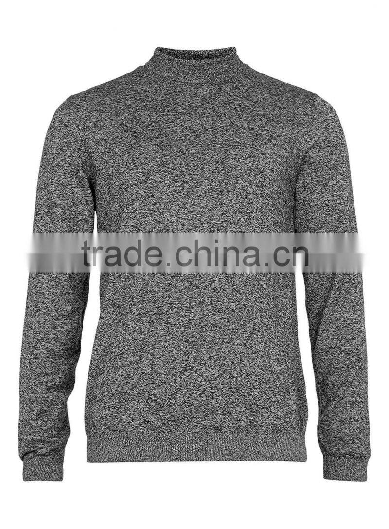 100%Cotton long sleeve roll neck jumper fashion soft touch men jumper 2016