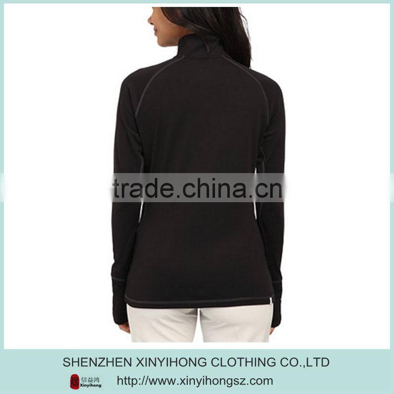 Long raglan sleeves dryCELL performance Quarter-length zip golf no hoodies