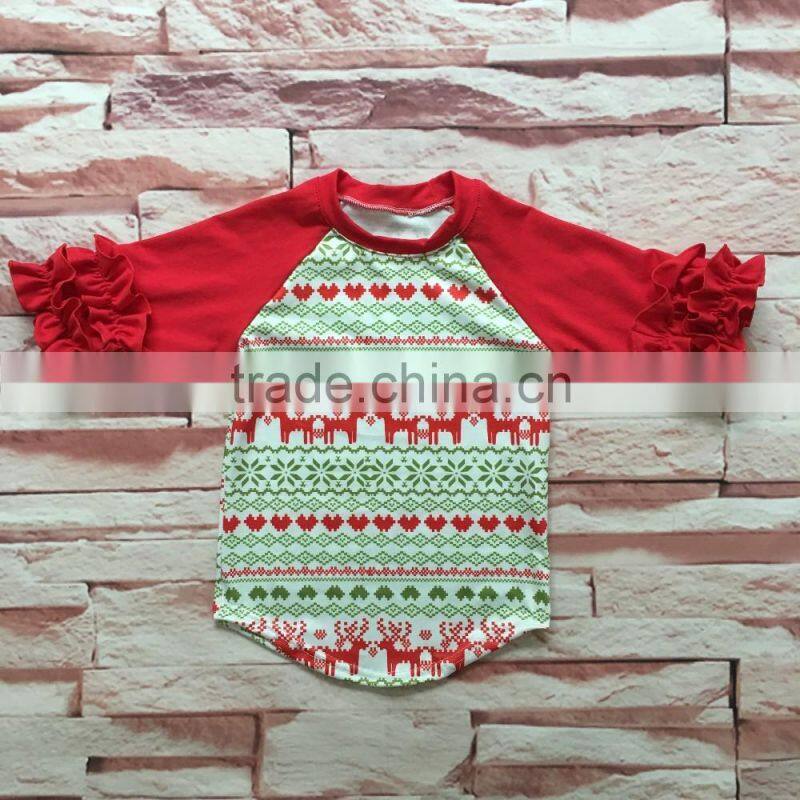 wholesale children's ruffle raglan boutique clothing best selling products 2016 in usa