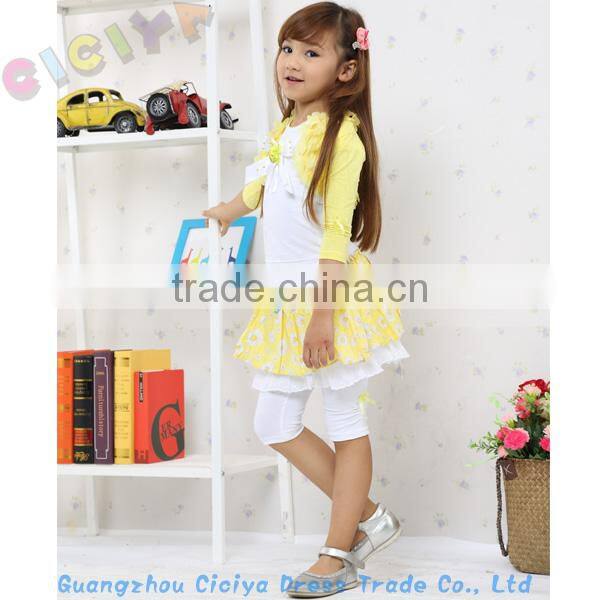 Latest fashion baby girl summer dress with ready stock 4pcs set
