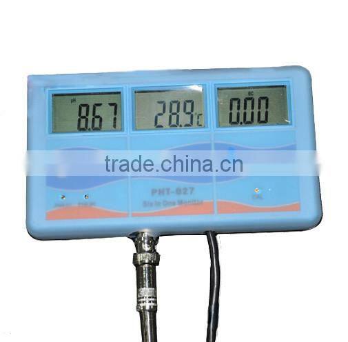 PHT-027 6in1 Multifunctional Water Quality Monitor pH/EC/TDS/CF/mV/Temp.Monitor,ATC,