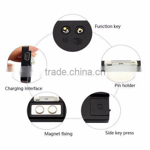 led dog id tag program moving message led word sign/Red four word led electronic badge card screen