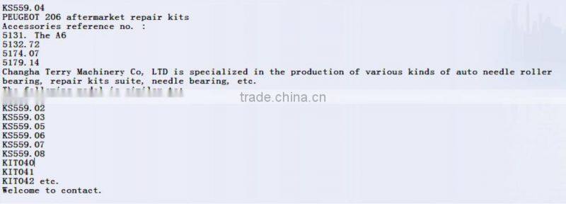 Peugeot 405 car repair tool kit Single rollers NE70214-DDB70216