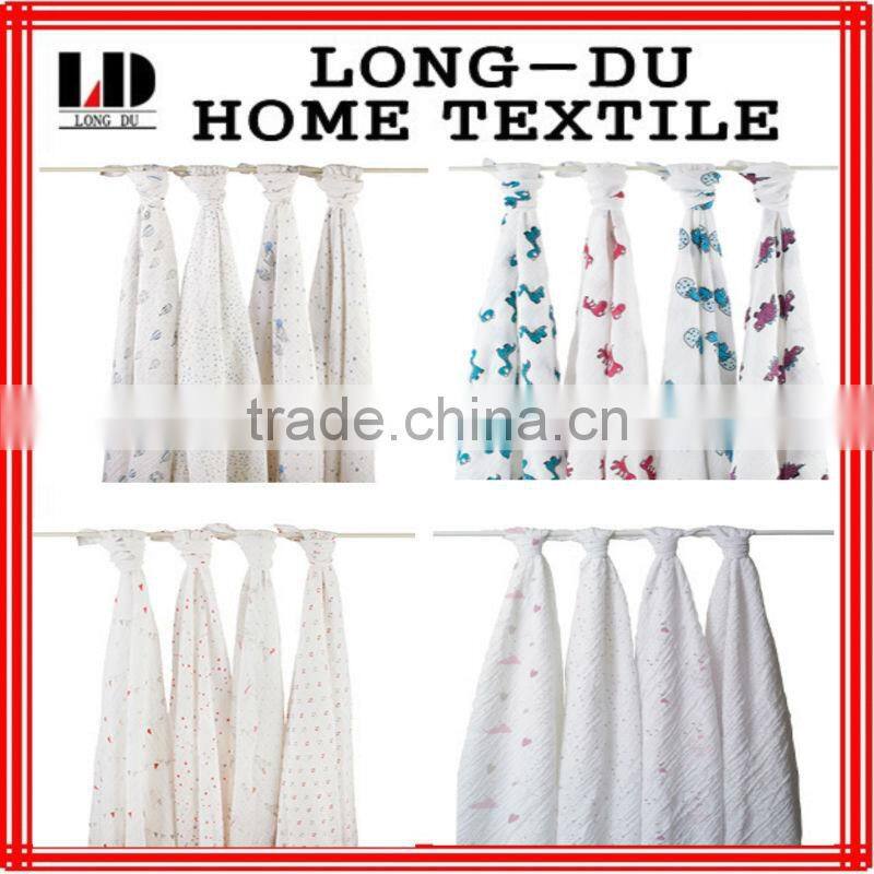 cotton printed muslin baby Throw