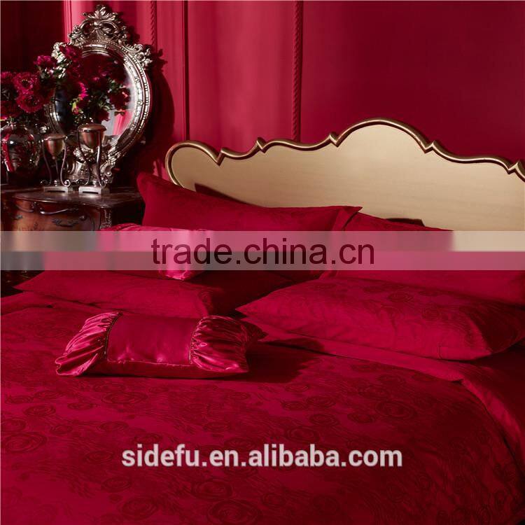 Hot Selling Romantic Jacquard 100 Cotton Luxury Wedding Bedding Set