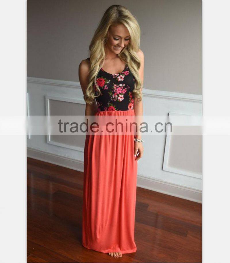Summer Women Sleeveless Stretch Dresses Mommy and Me Maxi Dress