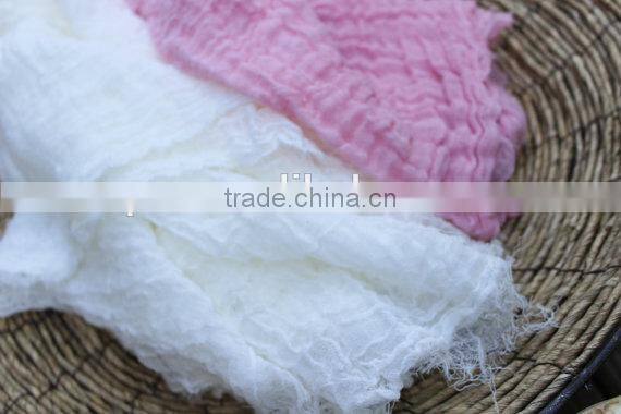 Light blue color cheesecloth baby photo prop cotton baby wrap