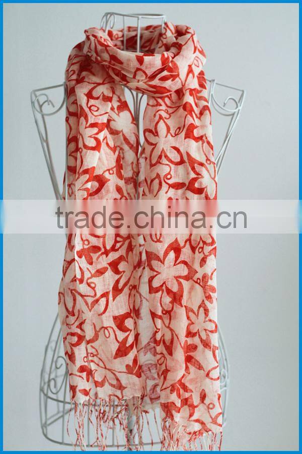 Spring summer hot fashion floral printing scarf