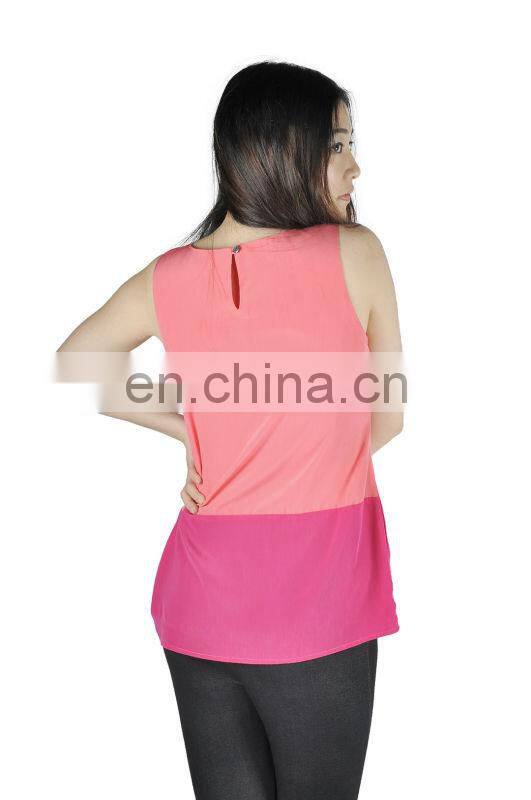 fashion joint chiffon sheer shirts for women