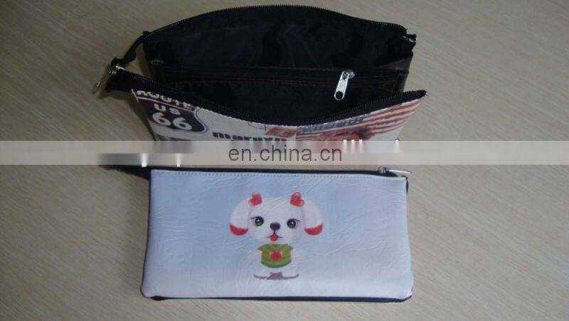 Sublimation leather pencil pouch bag