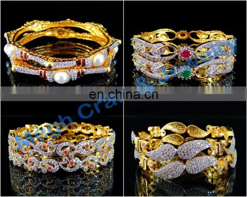 Indian wedding wear metal bangles - Bollywood style metal kangan - Traditional metal bangle churi