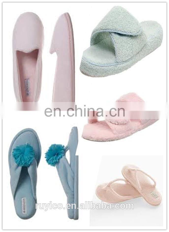 towelling flip flop slippers / terry cloth thong slipper