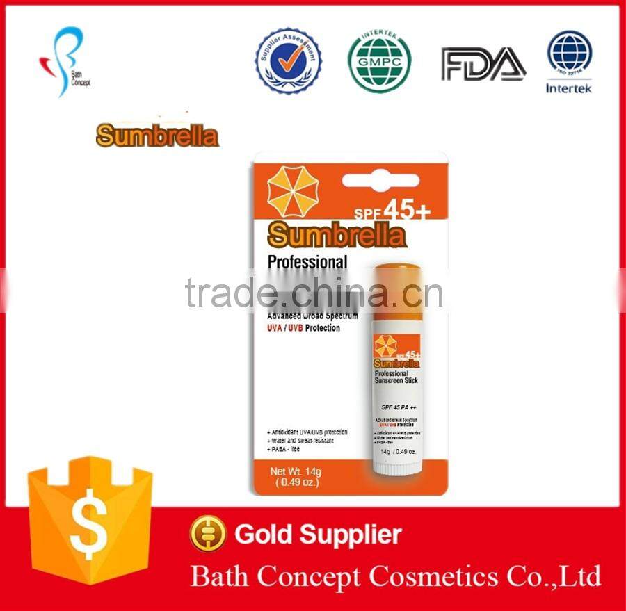 Zinc sunblock whitening sunscreen stick