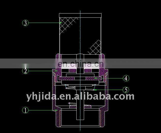 15mm swing check brass foot valve JD-3005