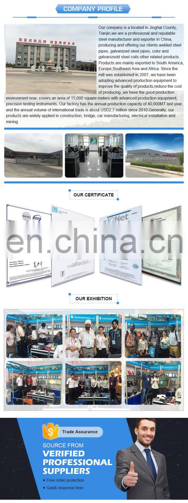 China export galvanized steel sheet / gi steel coil