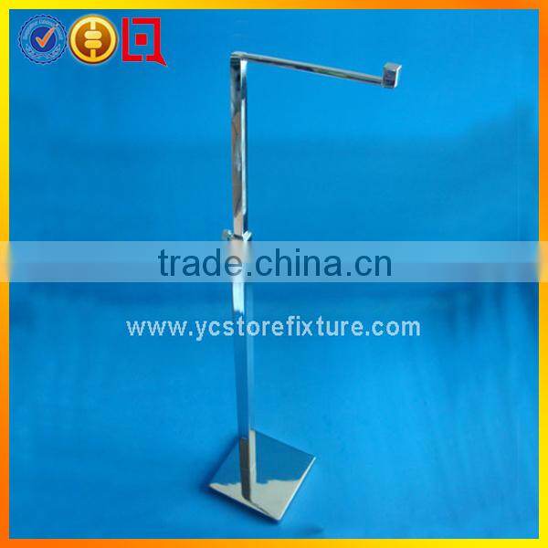 2015 fashion chrome finish metal bag display stand