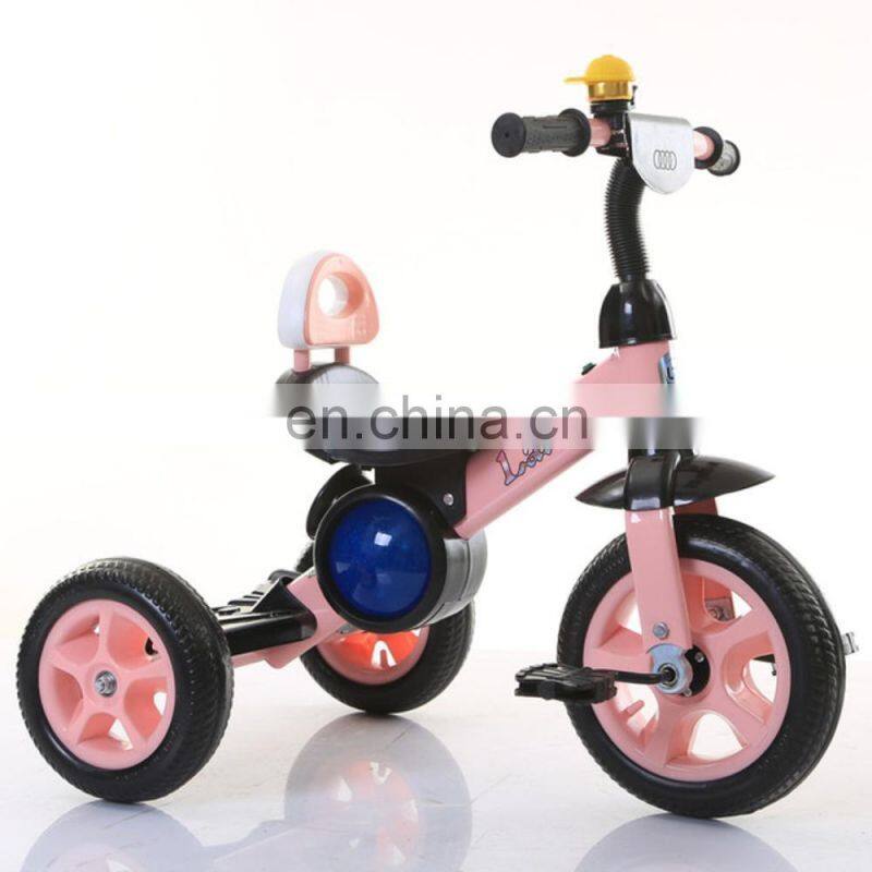 Multi-function cheap baby pedal tricycle / EVA wheel kids tricycle with light