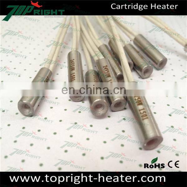 Cartridge heater heating rod with fiber glass wire or pure nickle wire electric heater