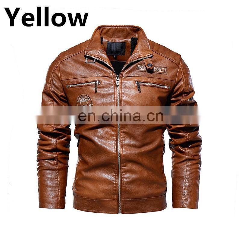 Manufacturer wholesale New men's large size bomber jacket personalized motorcycle jacket S-5XL
