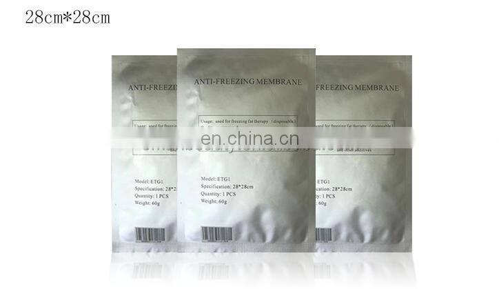 Hot selling protect skin 27*30cm 70g freezefats anti jel cryo pads coolant bag film antifreeze cryolipolysis membrane