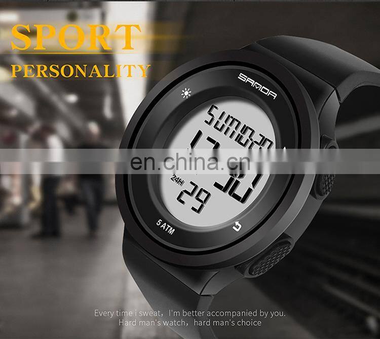 Sanda 2001 Cool Electronic Watches for Ladies Men LED Luminous Waterproof Functional Sport Digital Watch