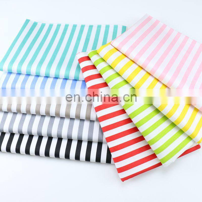 Geometric striped cotton twill print fabric wholesale baby bag fabric pure cotton edge roll edge fabric