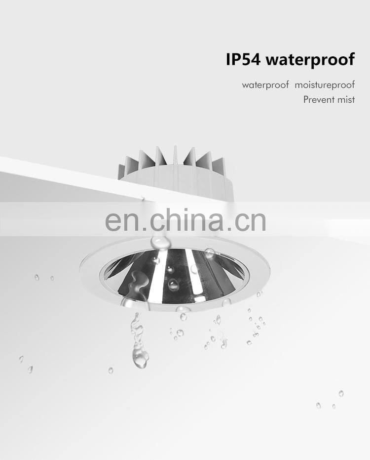 ALLWAY Manufacturer Modern Indoor Recessed Ceiling Round Smd Down Light Lamp Led Downlight