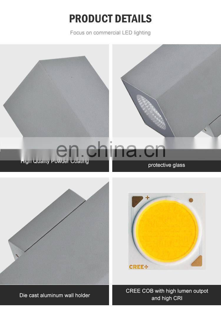 3 Years Warranty Home Garden Aluminum Ip65 Waterproof Cob 20w Led Outdoor Wall Light