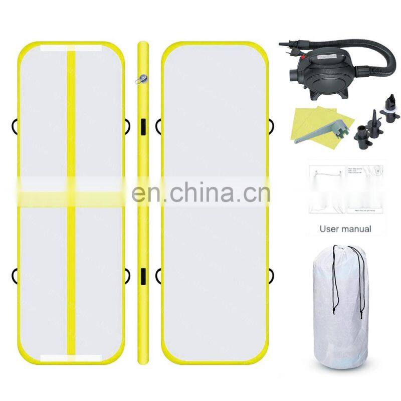 Yellow Inflatable Gymnastics Mat Airtrack Air Track Floor