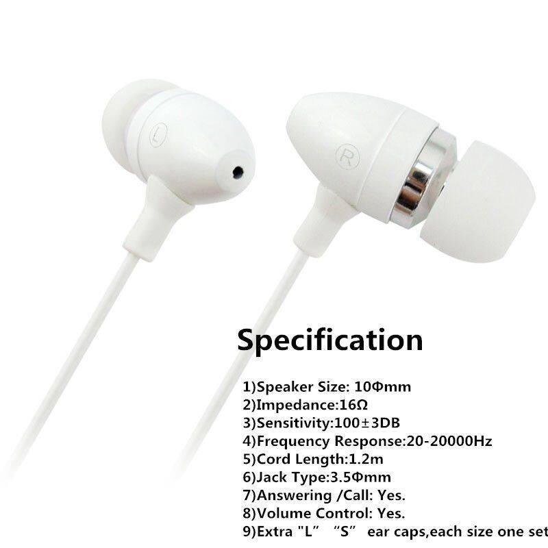 White hot sale metal headphone disposable earphones for apple ear buds