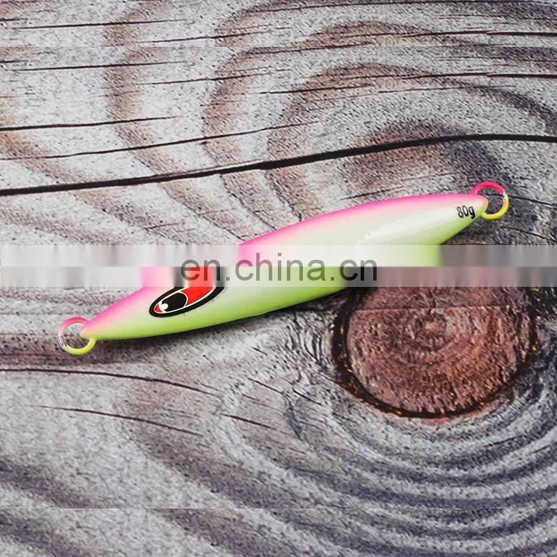 JOHNCOO 60G 80G 100G Jigging Lure Lead Jig Mental Luminous Lure Fishing