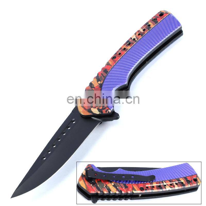 New Trends Outdoor Camping Hunting Bushcraft Folding Foldable Knife Tactical Paracord Survival Military Pocket Knife