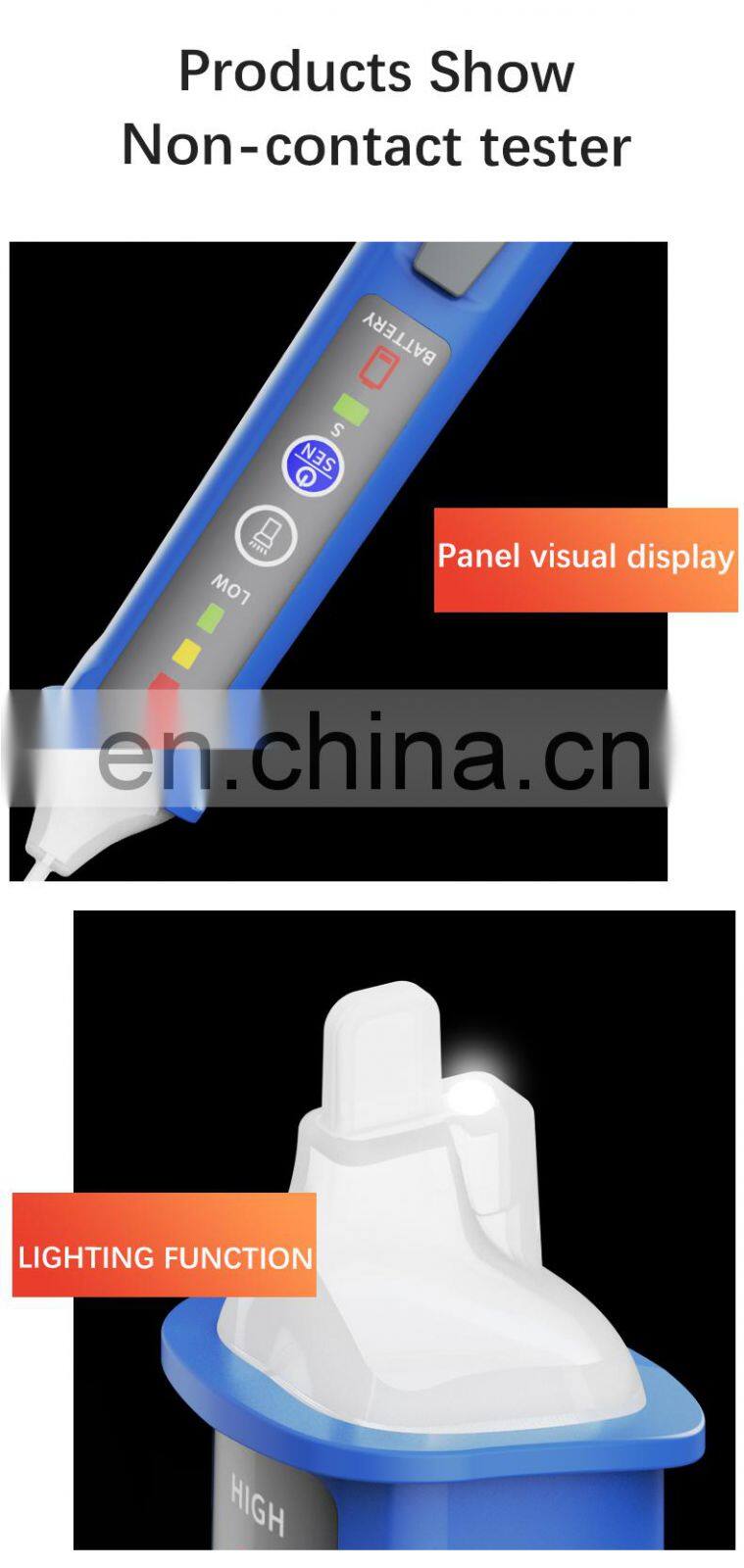 Automatic judgment tester pen voltage detector for zero fire line of household socket
