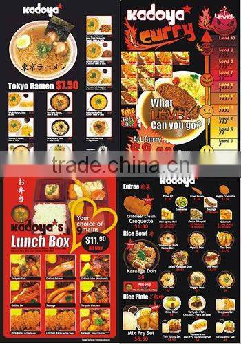 Western Food Menu Printing