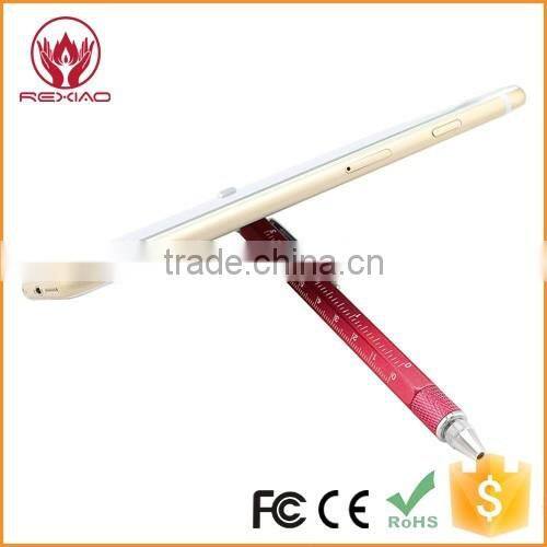 7 in 1 Multi-Tool Pen with Ruler, Bottle Opener, Phone Stand, Ballpoint Pen, Stylus and 2 Screw Driver, Multifunction Tool