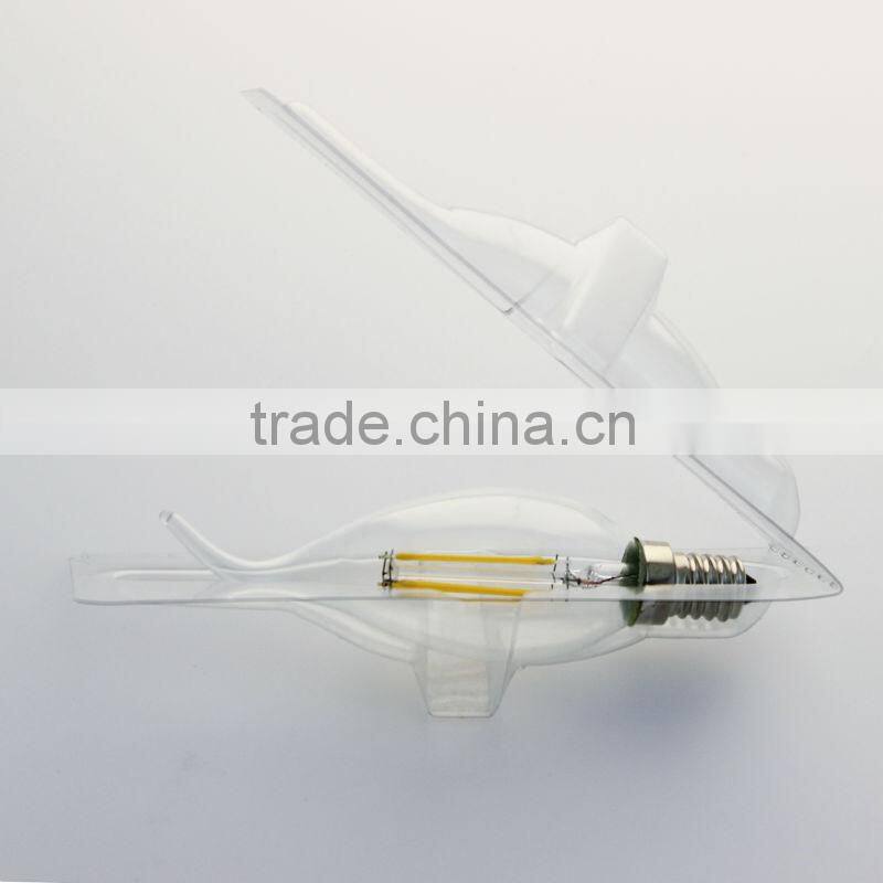 2016 new product hot selling! c35 2w e14 220v-240v dimmable filament led bulb with CE&RoHS 2Years Warantty