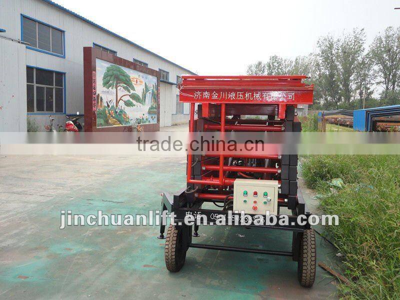diesel engine driven movable hydraulic scissor lift platform working table