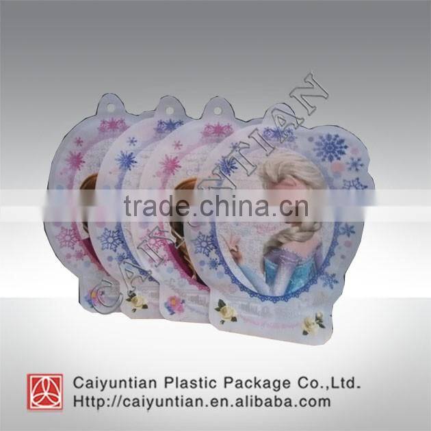 Special shape plastic packing bag for bath goods