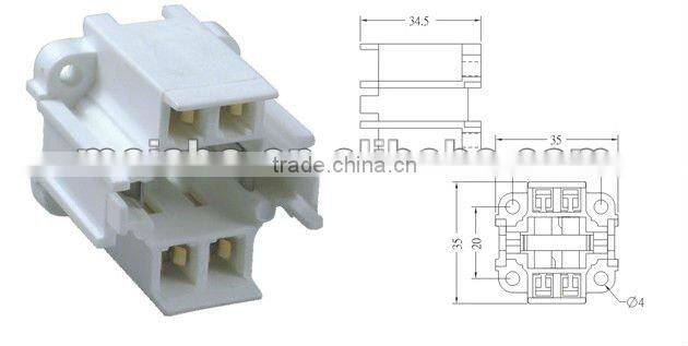 white bakelite 250V 75W CUL type 4 pole lamp holder types