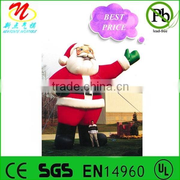 Hot sale 20ft outdoor inflatable Xmas pop up santa claus display