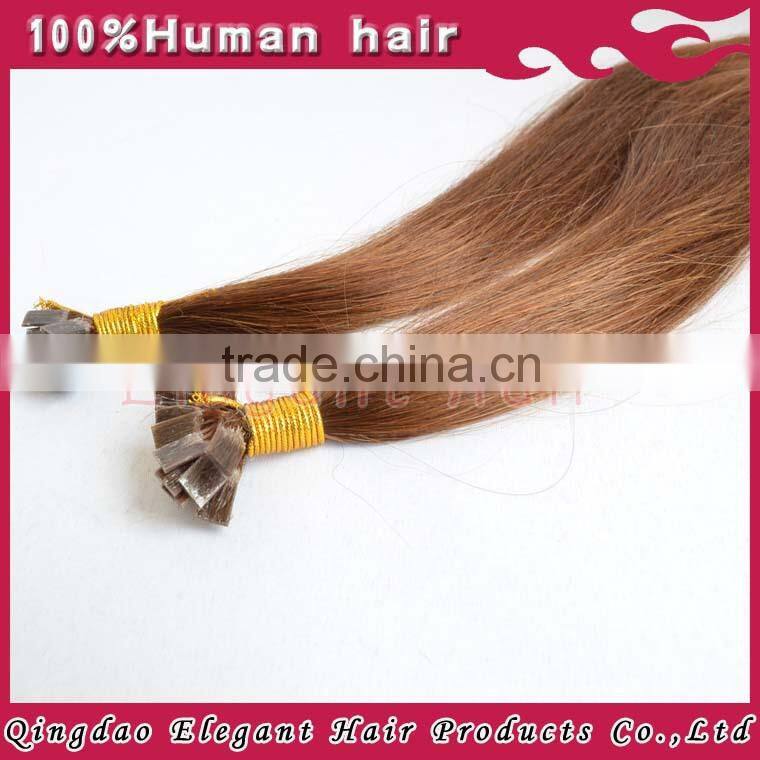 cheap price 100% Brazilian Remy Human Flat Tip with various colorHair Extensions wholesale