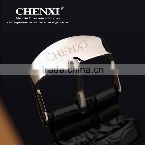 Chenxi Branding Diamond Design Leather Wristwatch Men 2016