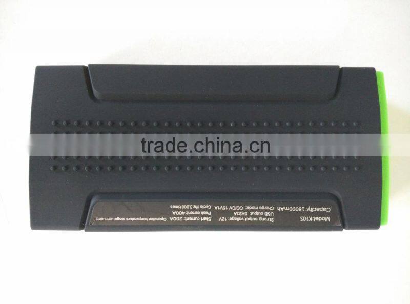 2016 real capacity 18000mah solar car jump starter, solar laptop charger, battery jump starter