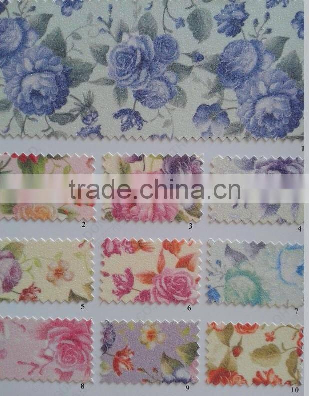 Wholesale special packaging flower printed glitter wallpaper