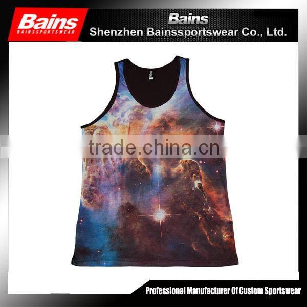 All over print tank top women fitness