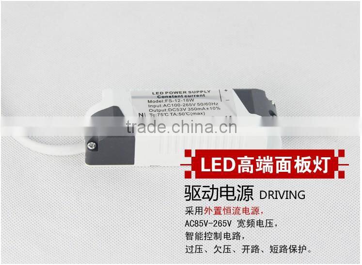 Dimmable 6w 12w 18w Square Glass LED Panel Light SMD 5730 LED Square Kitchen Lamp Indoor Lighting