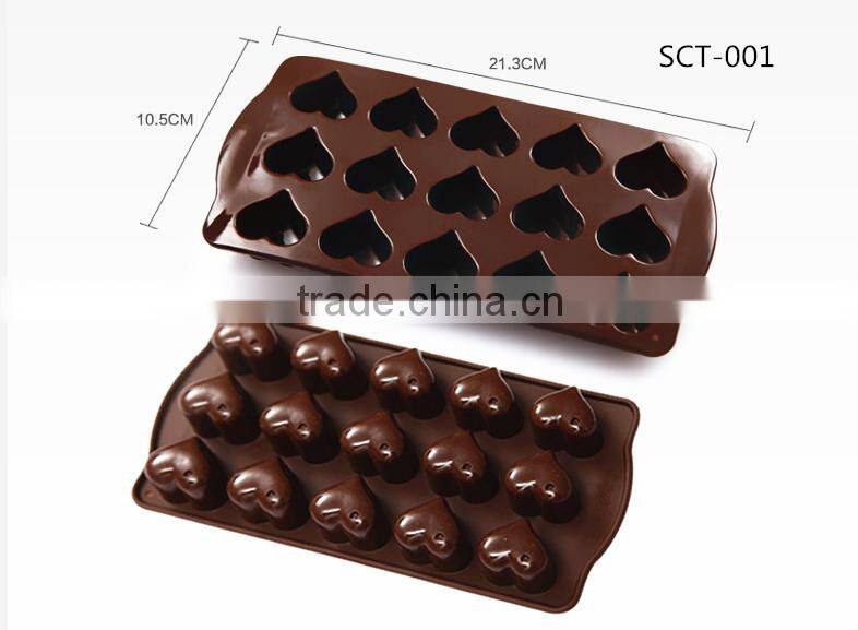 2016 Hot sale food grade FDA and LFGB Cute animal of pig shape silicone chocolate mould and ice cube tray