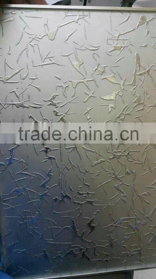 4mm ice titanium glass / acid etched glass/ frosted glass
