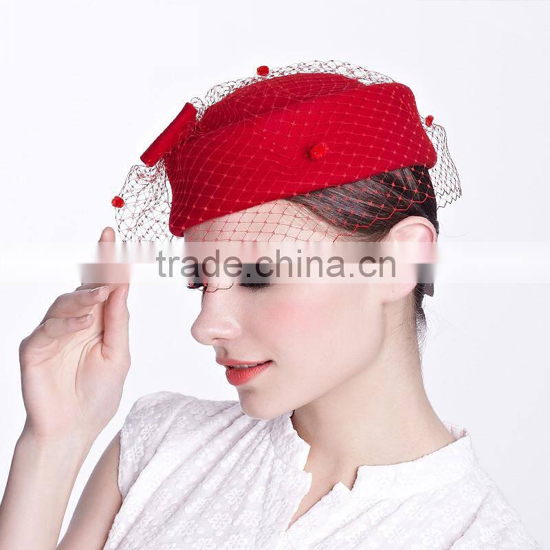 Wool Fascinator for Party ,Wedding Hair Accessories Hair Bow